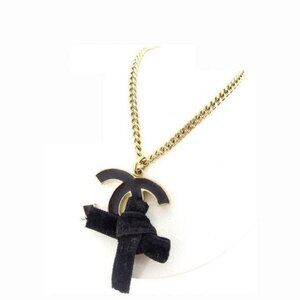 CHANEL Necklace Black x Gold Women Authentic secondhand